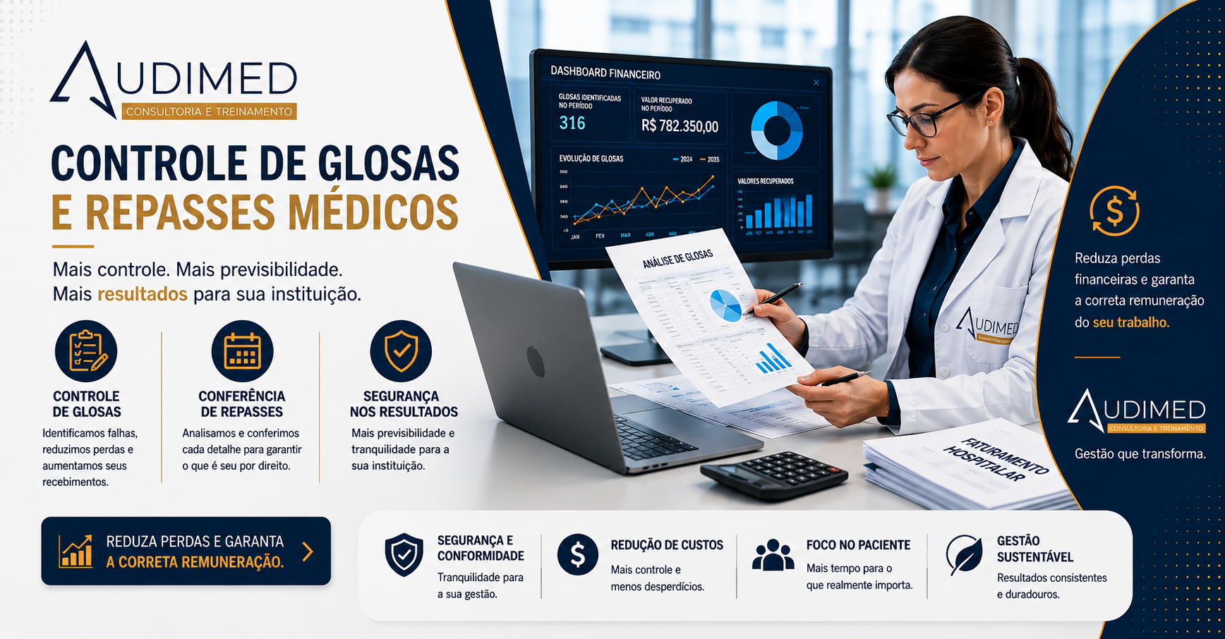 Controle de Glosas e Repasses Médicos